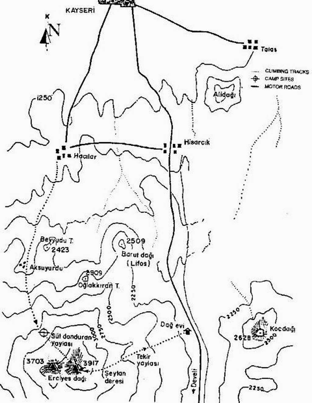 Erciyes Map