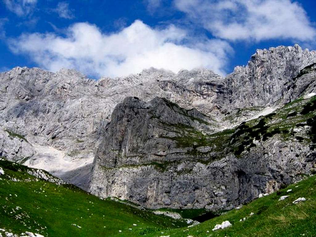 Peaks from left: Bezimeni Vrh...