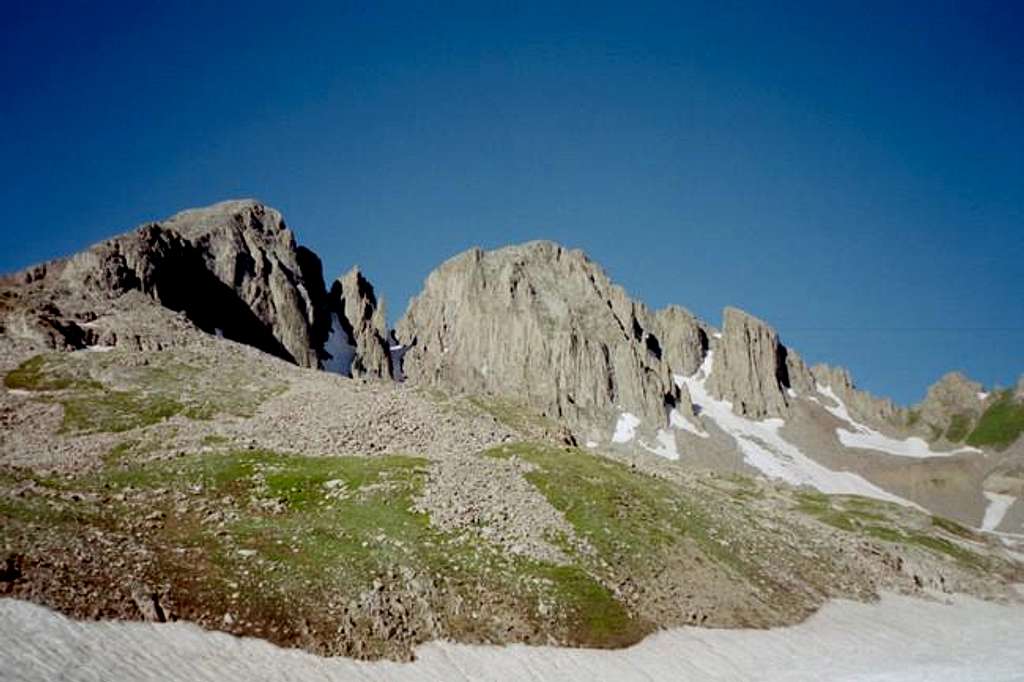 A view of Babcock Peak in the...