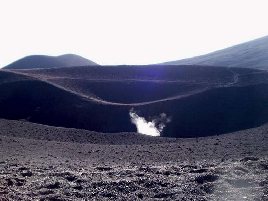 Sitting on the crater rim of...
