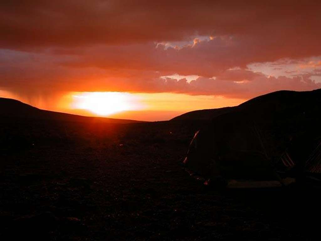 Sunset on the base camp after...