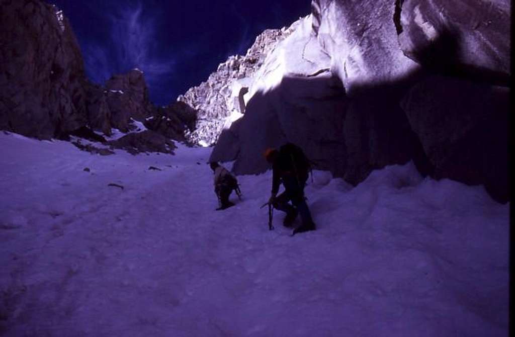 High in the North Couloir -...