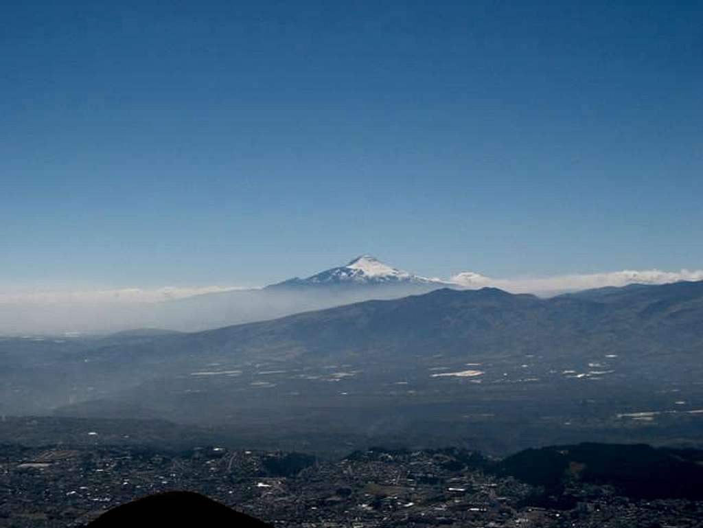 View of Cayambe from the...