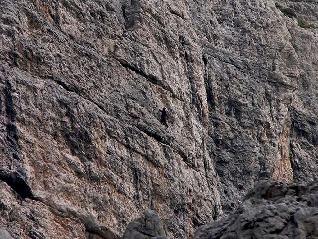 climbers in lastoni del...