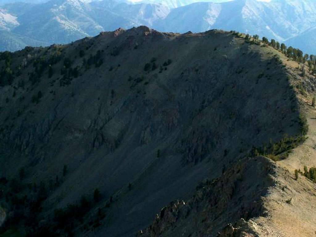Titus Peak's rugged west face...