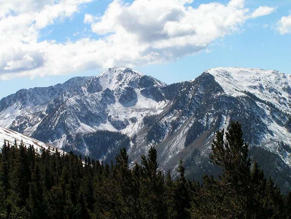 Lake Fork Peak (left) and...
