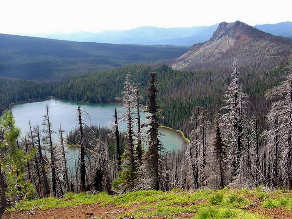 Duffy Butte over Mowich Lake.