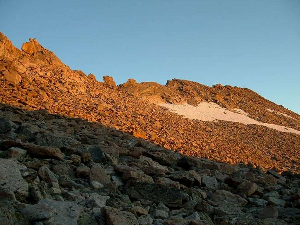 Storm Peak ridge at sunrise.