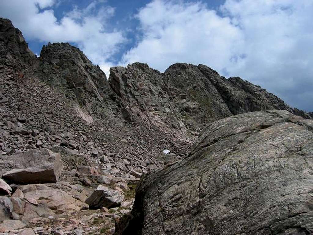 The south ridge of Peak W ....