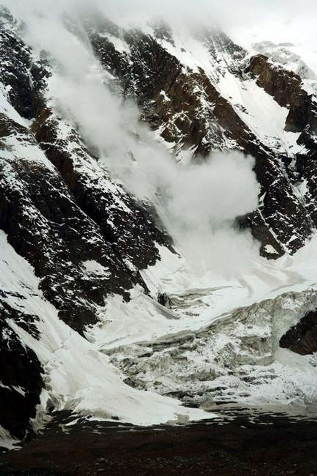 An avalanche rolling down...