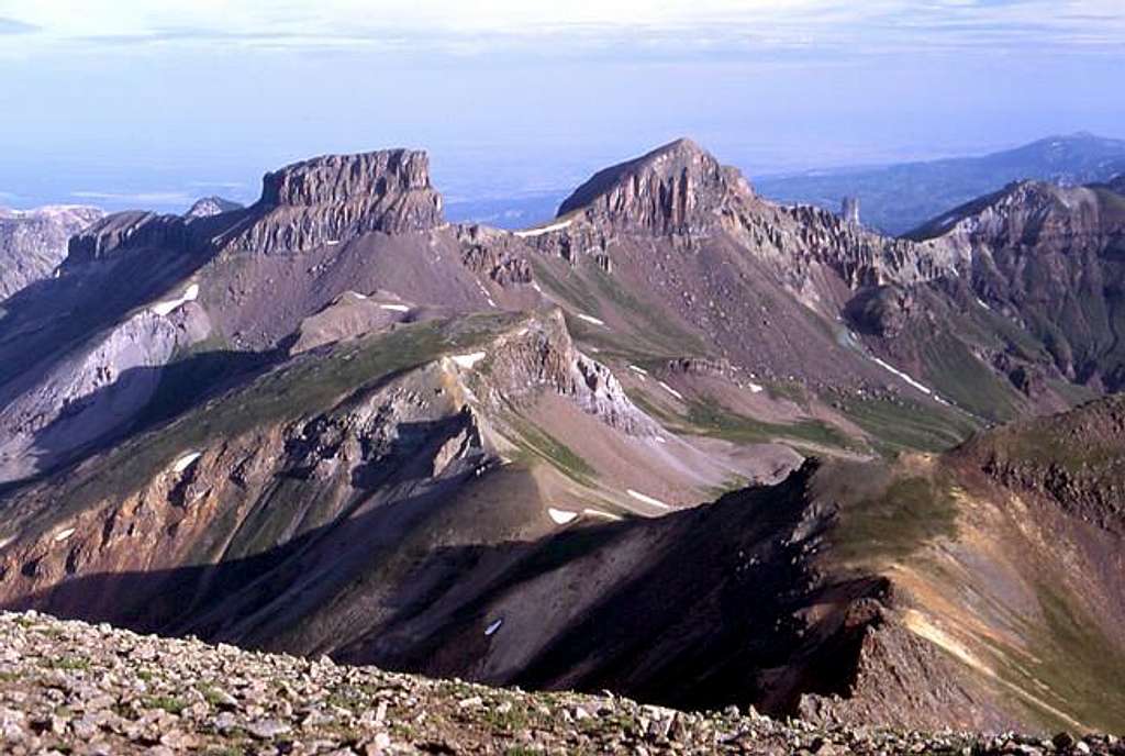 Coxcomb Peak (left) and...