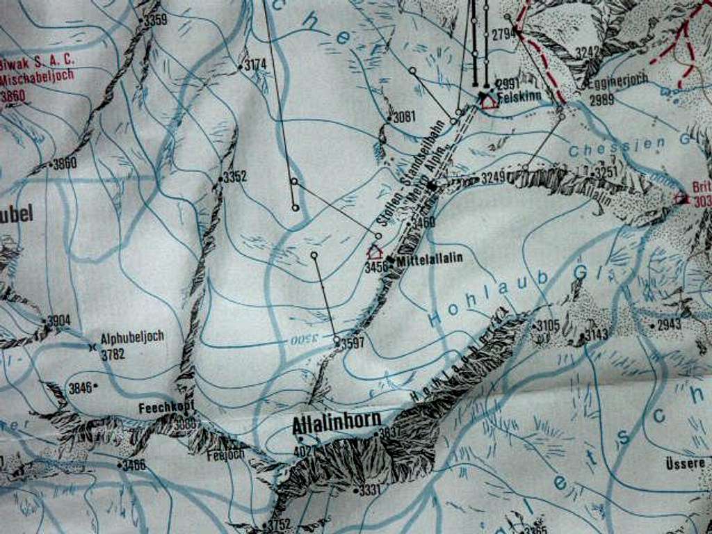 Map of Allalinhorn.