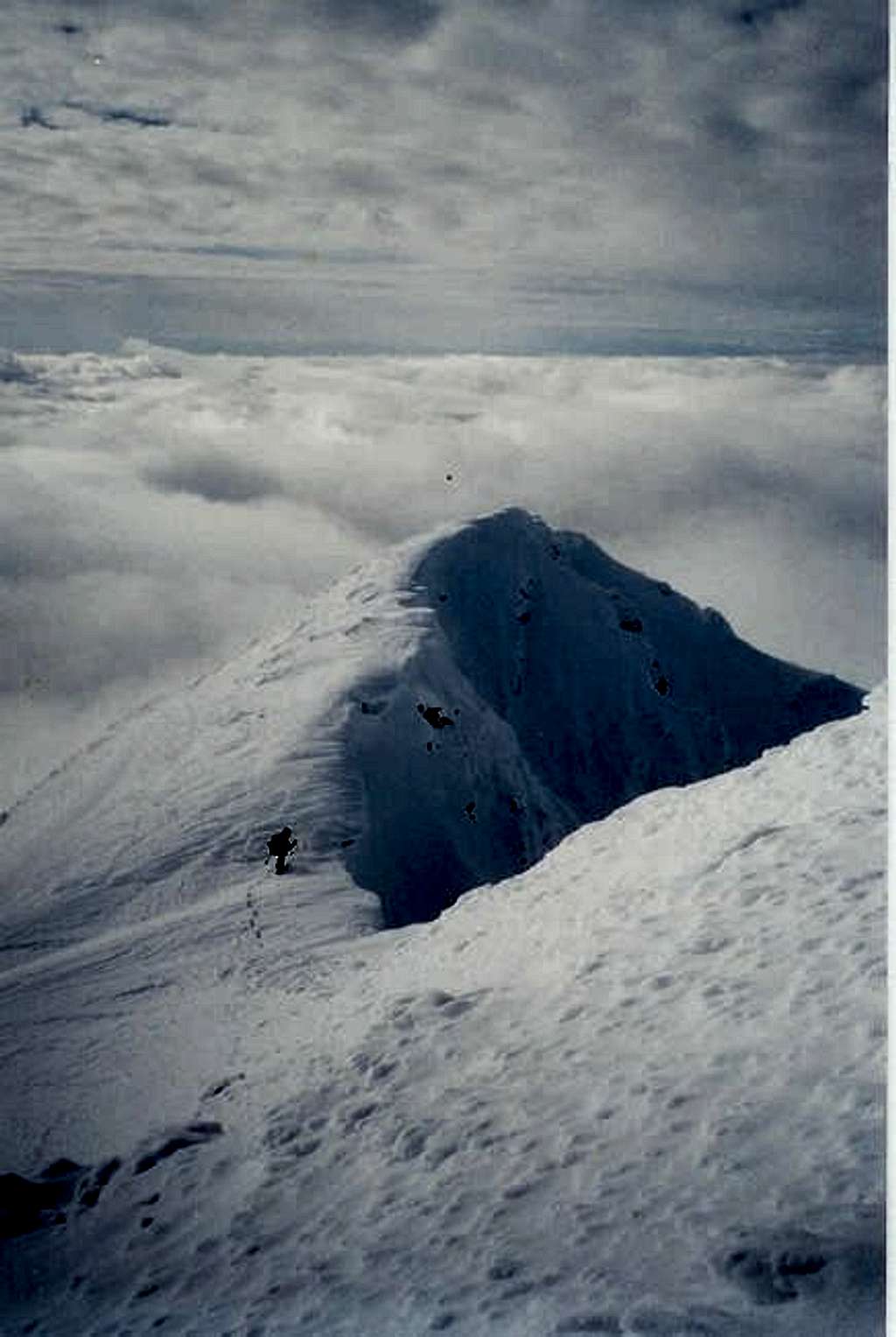 On the summit ridge. Winter...
