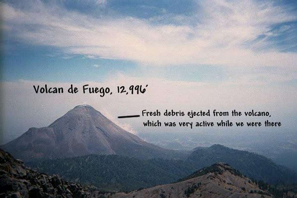  The Volcan de Fuego was...