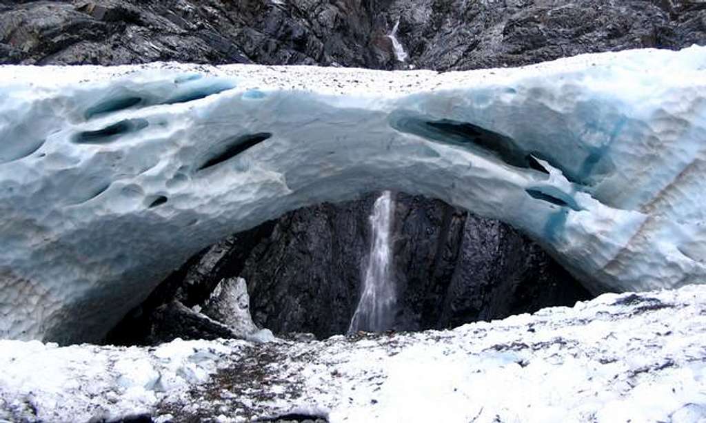 The Ice Caves at the base of...
