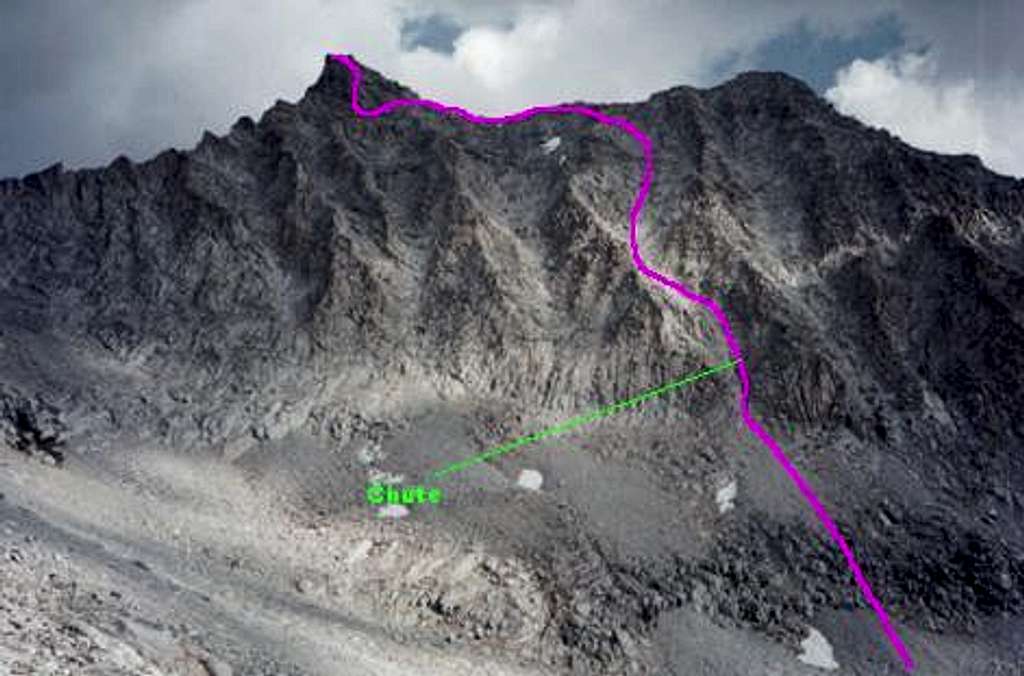Northwest Face route of...