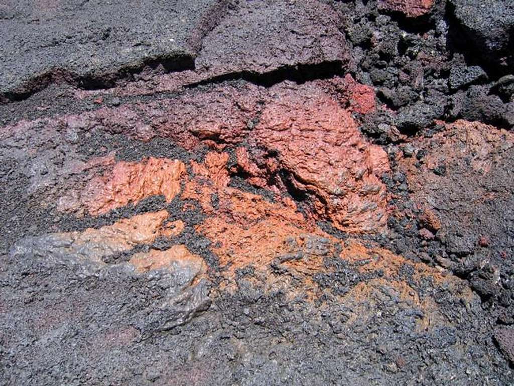 Multi-colored lava in the...