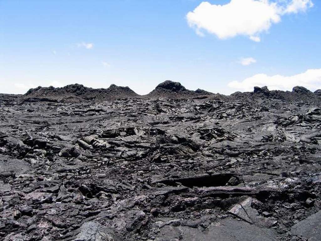 A sea of lava in the Kilauea...
