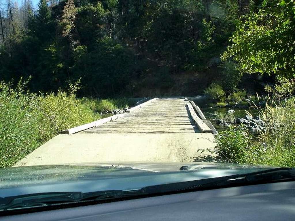 The low water bridge over the...