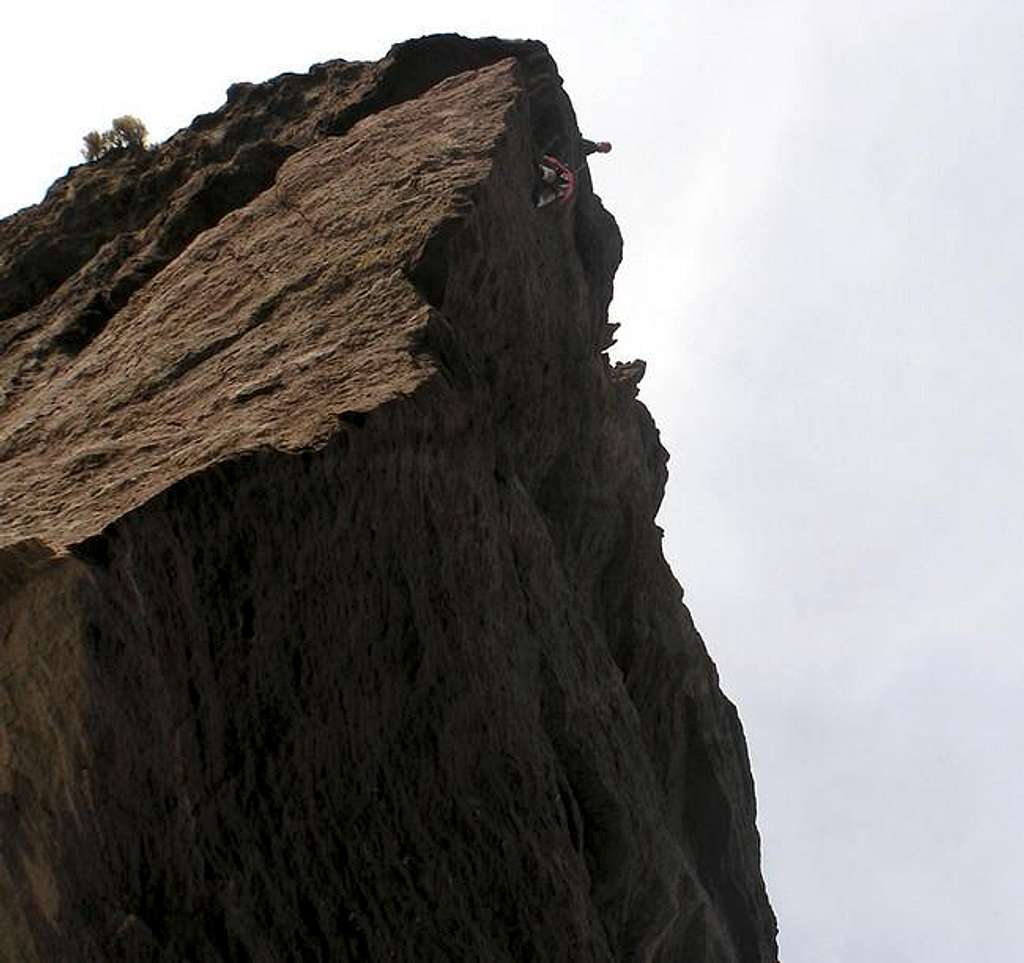 Climber making the Panic...