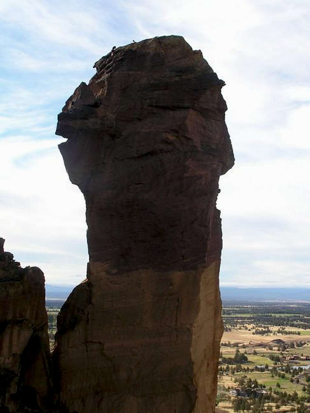 Climbers topping out on the...