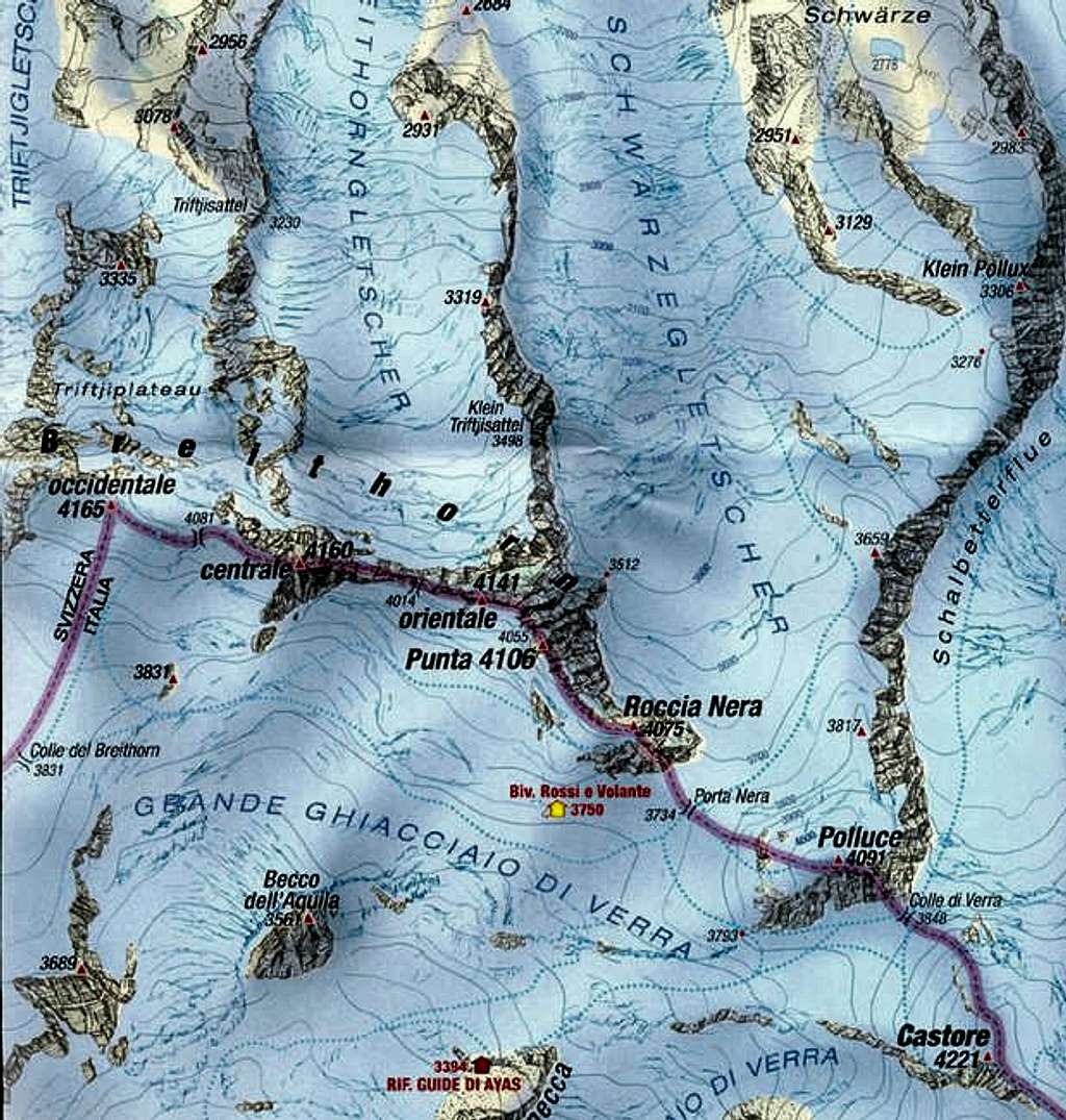 Great map of Breithorn