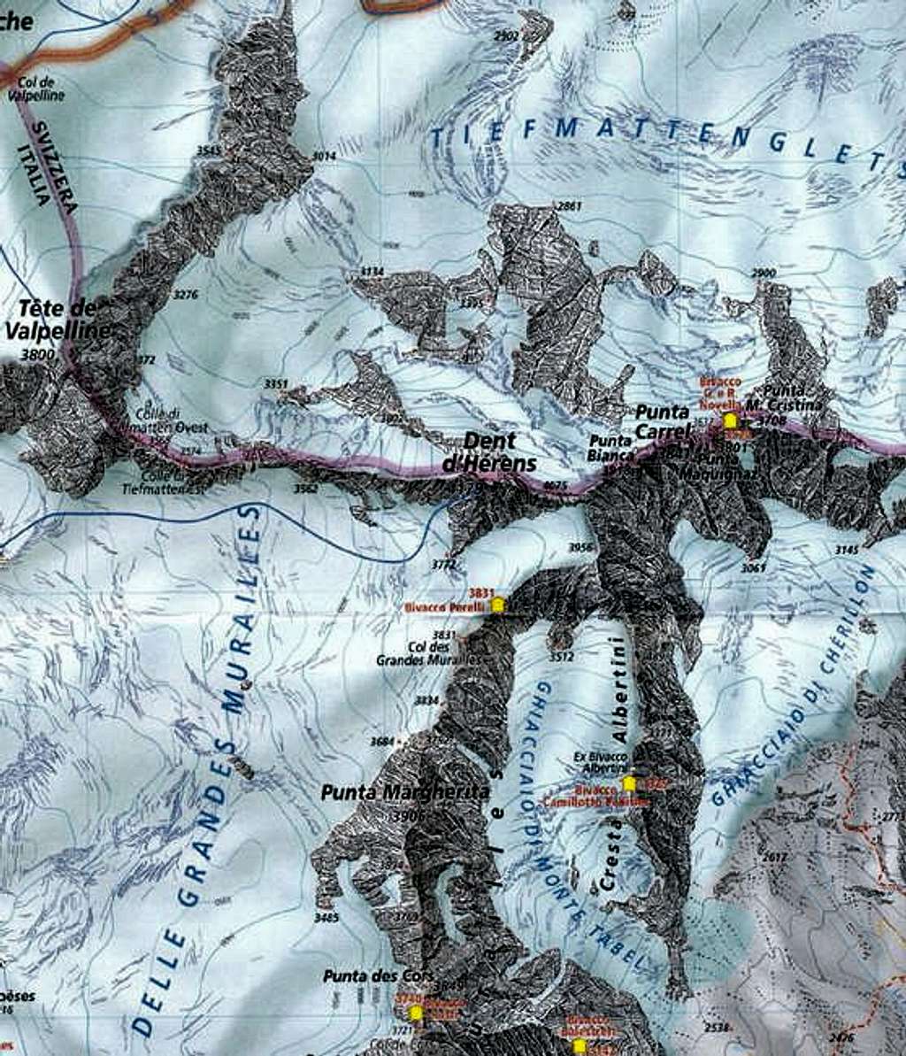 Great Map of Dent D'Hérens
