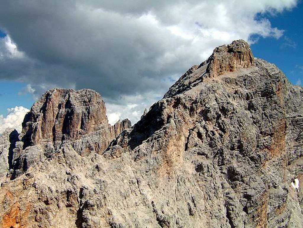 Cristallo main summit (left),...