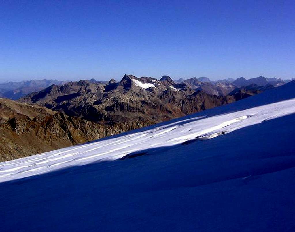 The glacier Ferre' and Pizzo...