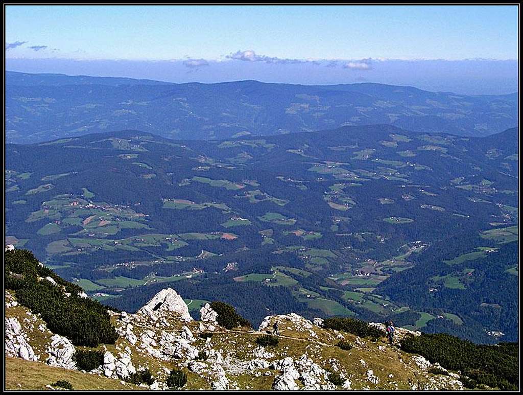 Looking from the summit of Peca