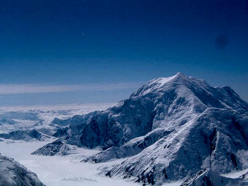 Foraker from camp 14 on Denali.
