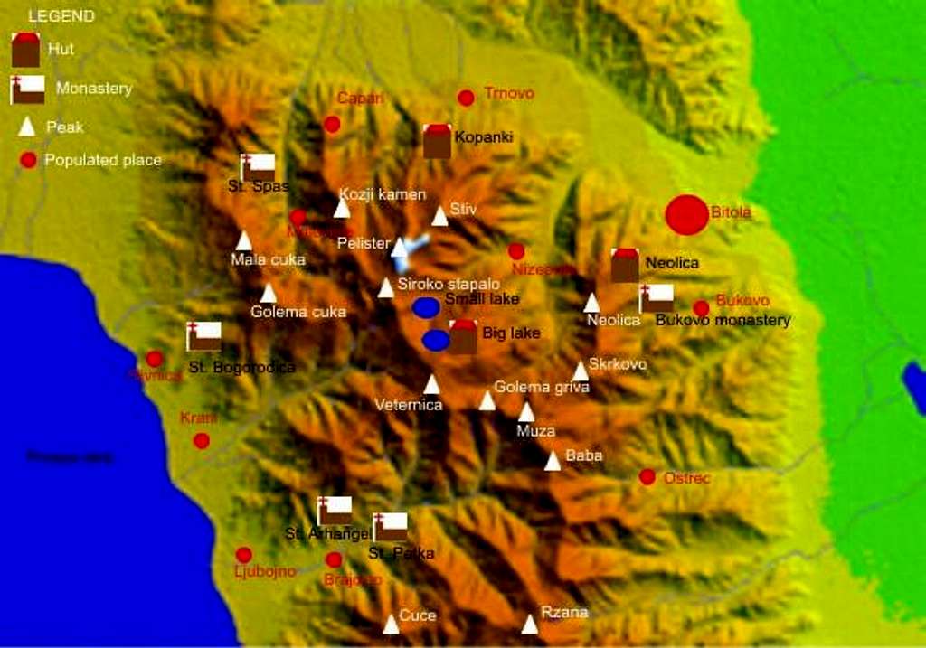 A map of Baba mountain