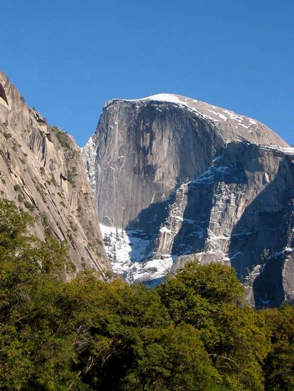 snow covered half dome
