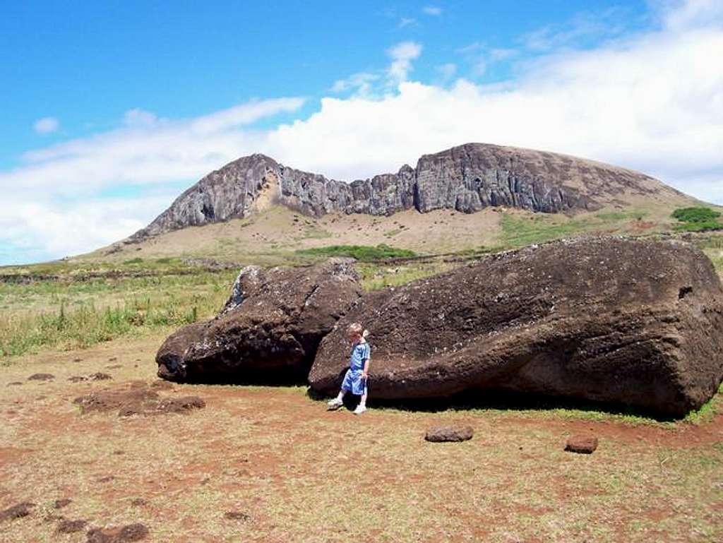 Fallen Moai statue just to...