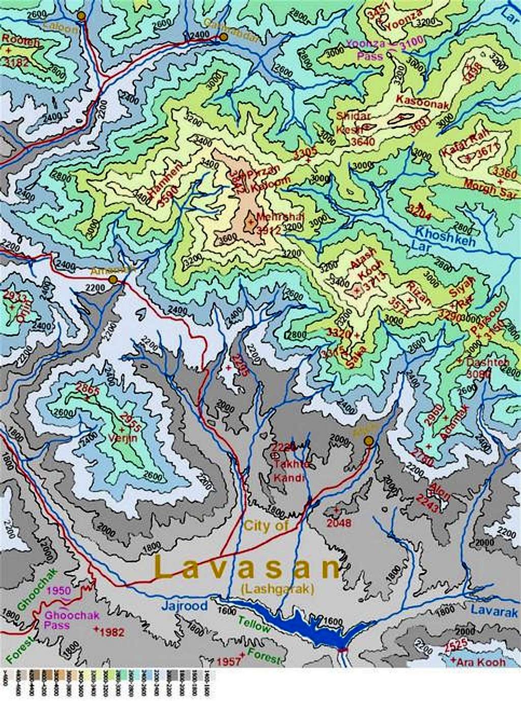 Map of Mehrchal area peaks...