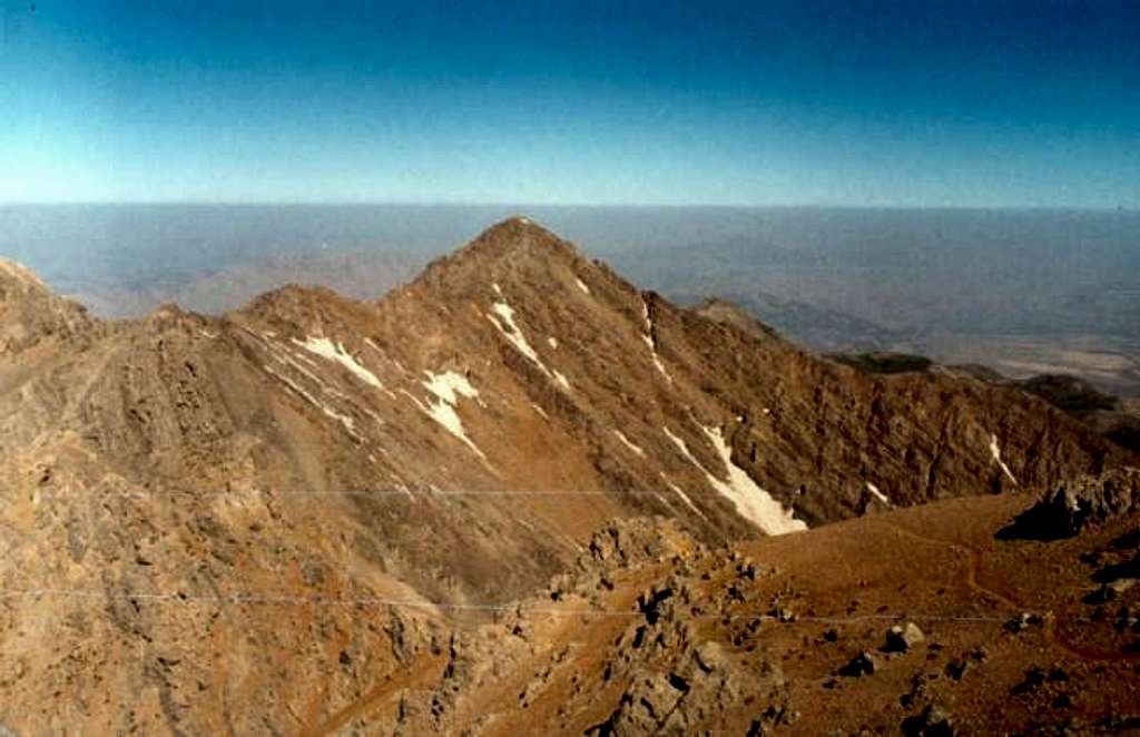 Golgol peak is located on...