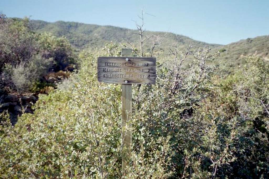 A trail sign along the...