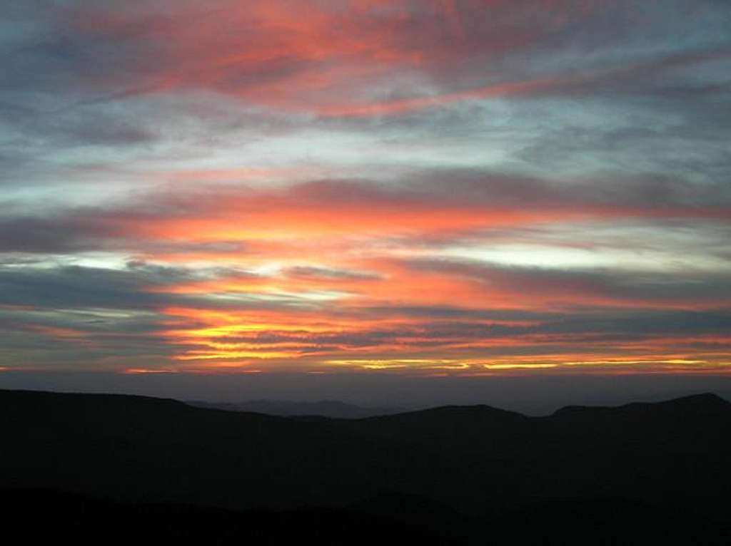 Sunset on top of Mount Mitchell