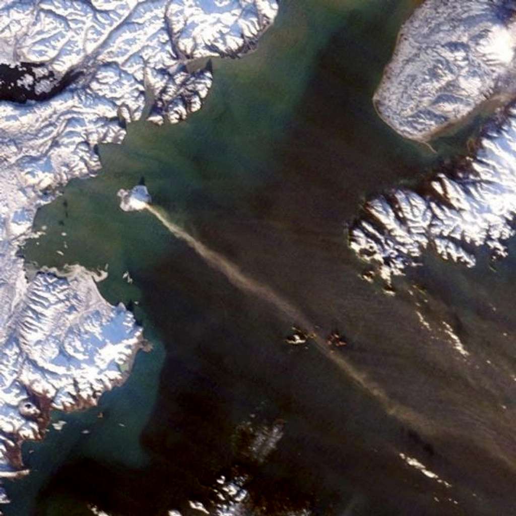 Satellite image showing steam...