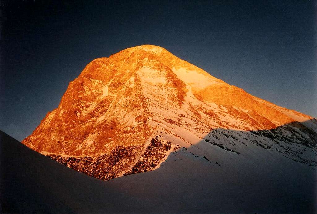 Sunset over Khan Tengri's summit