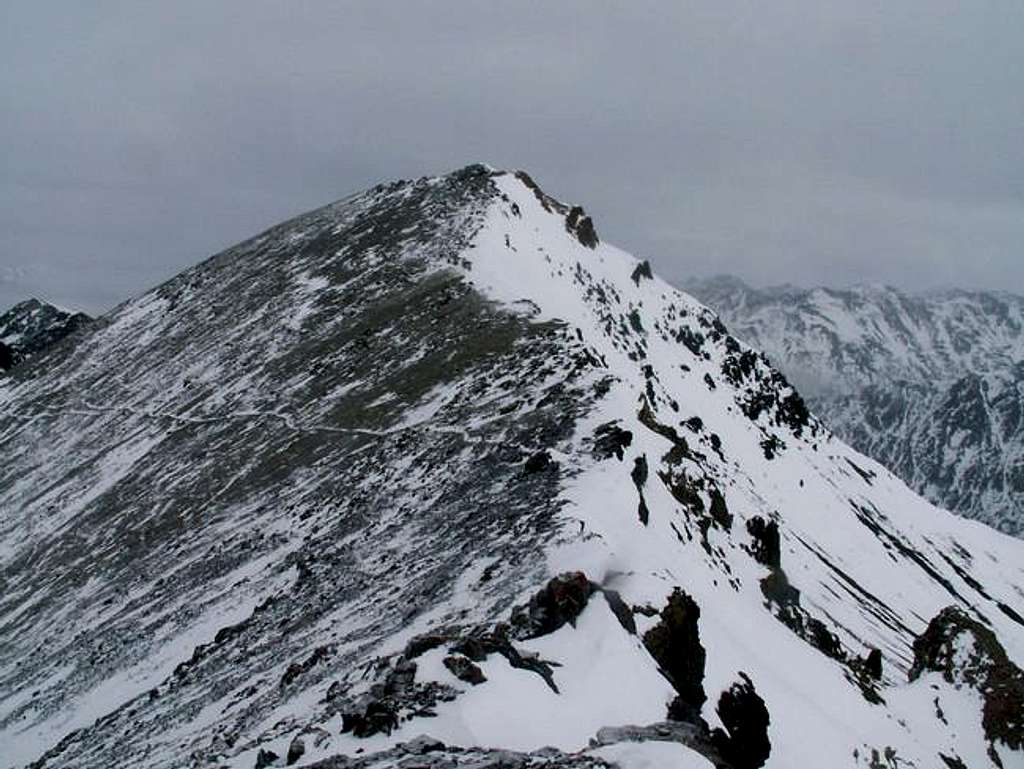 Cerro Ciento's summit ridge...