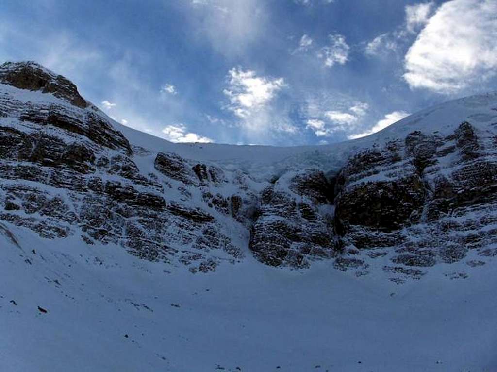 Crowfoot Glacier, ascent to...