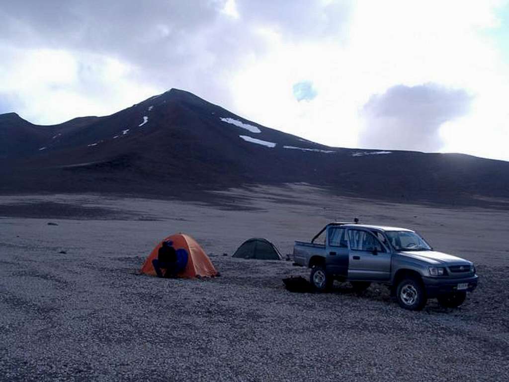 At the Base Camp of Cerro...