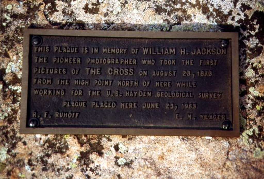 The plaque near the Notch...