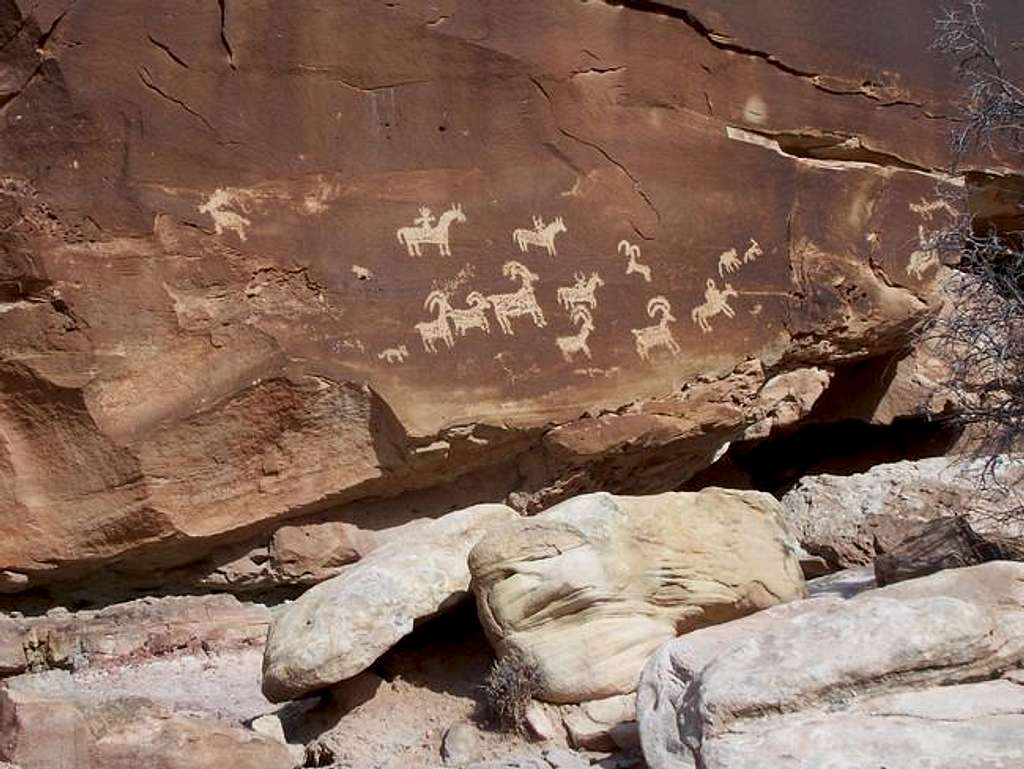 These petroglyphs were carved...