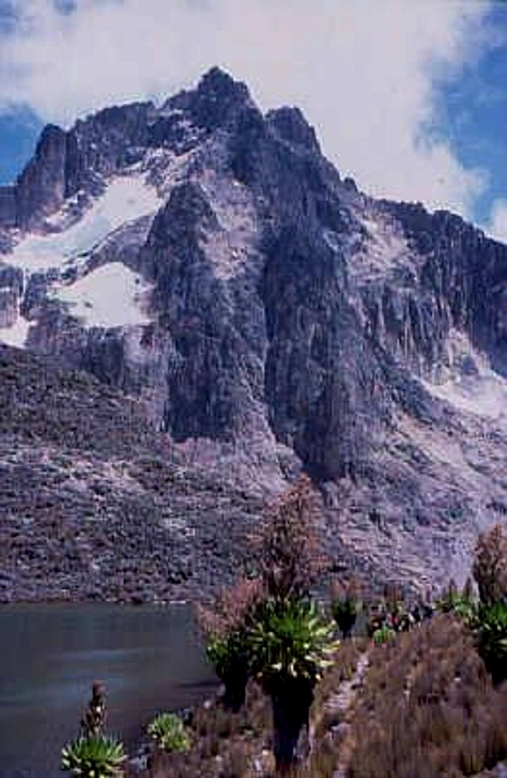 Mount Kenya from Hut Tarn,...