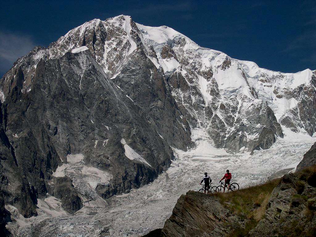 Mont Blanc from the surrounding of Bertone Hut