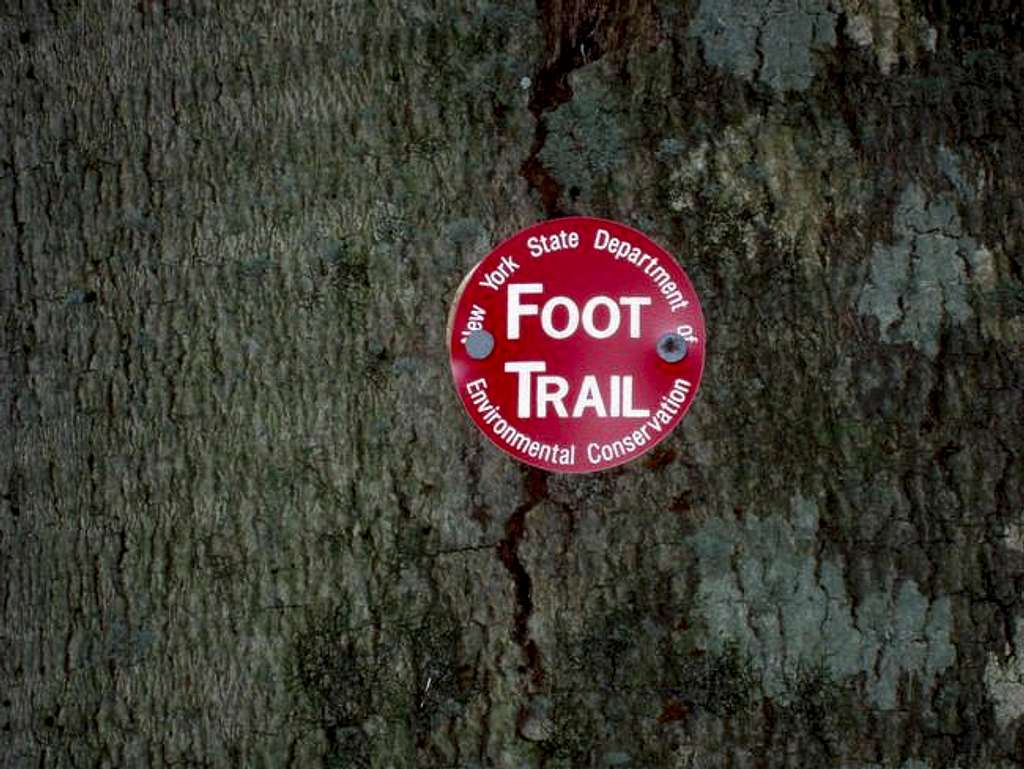 Devil's Path trail marker