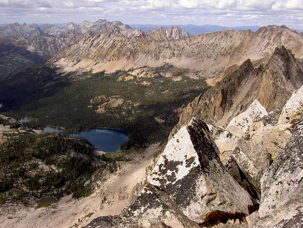 Upper Cramer Lakes from Summit