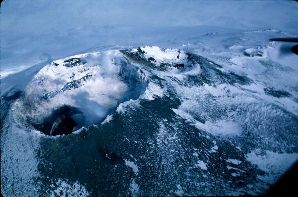 The crater of mount Erebus.
...